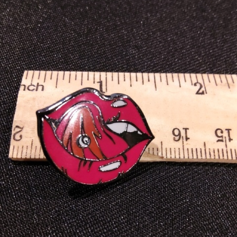 Pierced Toungue Lip Lick Stylish Pink Lip Pin